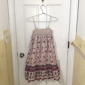Purple floral design dress